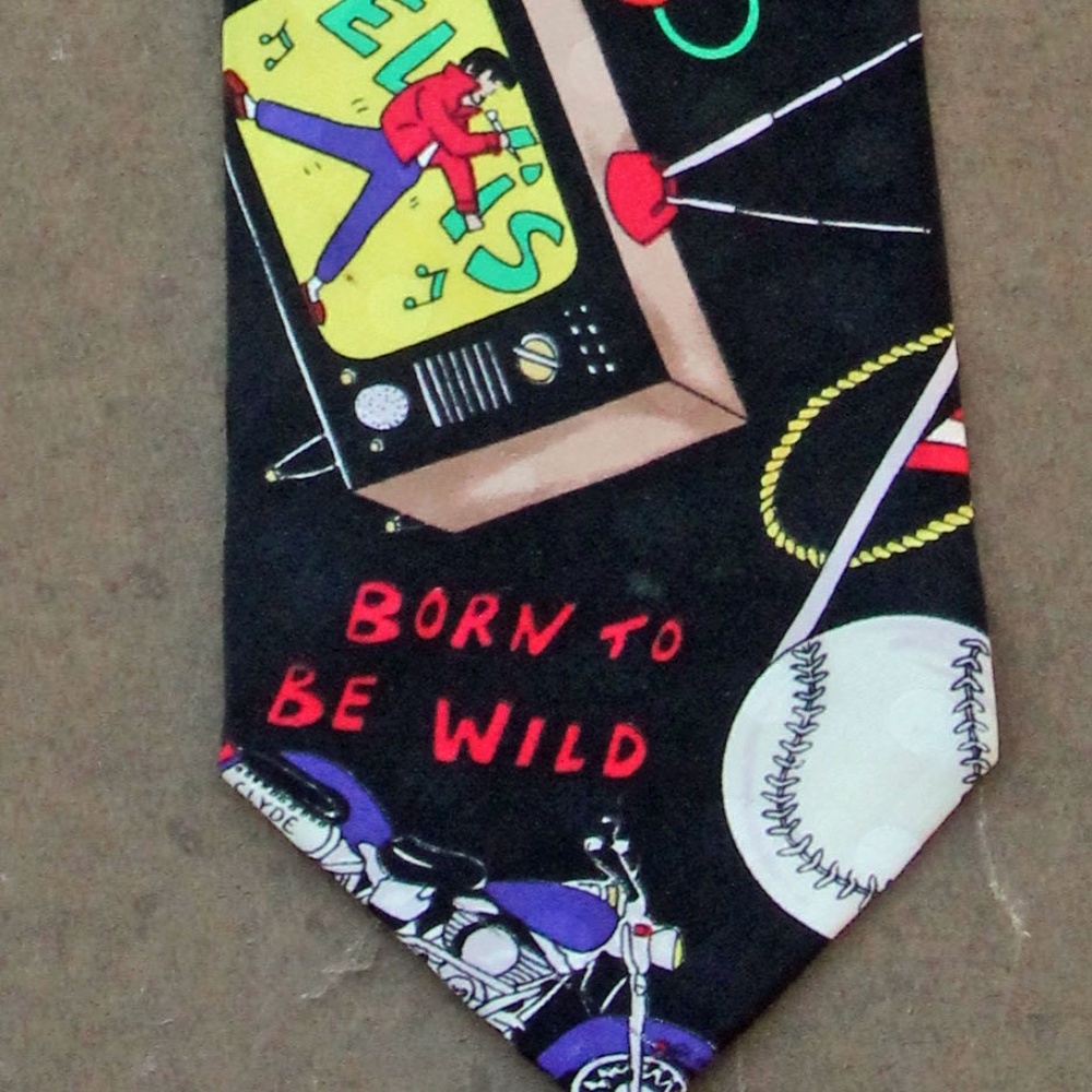 Vintage Nicole Miller "Born to be Wild" tie